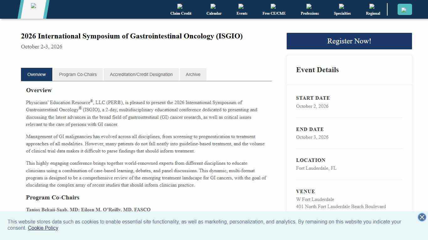 2026 International Symposium of Gastrointestinal Oncology (ISGIO)